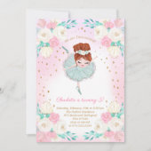 Ballerina Glitter Birthday Kaart (Voorkant)