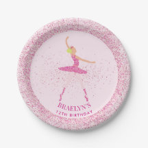 Ballerina Glitter Confetti Verjaardag Ontwerp