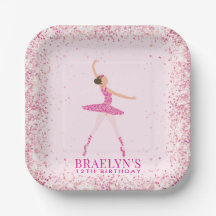 Ballerina Glitter Confetti Verjaardag Ontwerp
