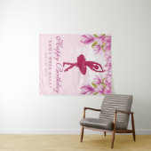 Ballerina Glitter Gefeliciteerd Tapijt Wandkleed (In Situ (horizontaal))