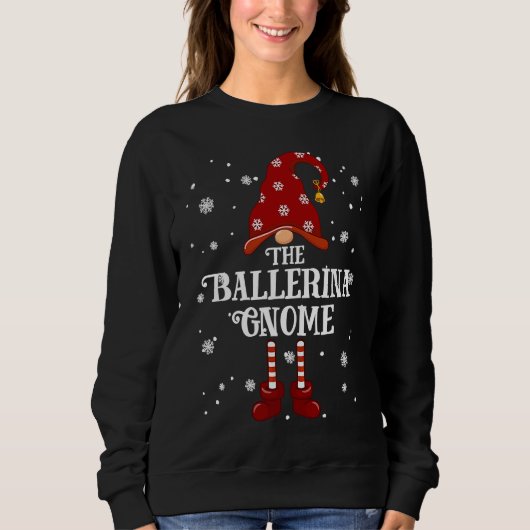 Ballerina Gnome Family Matching Group Christmas Trui (Voorkant)