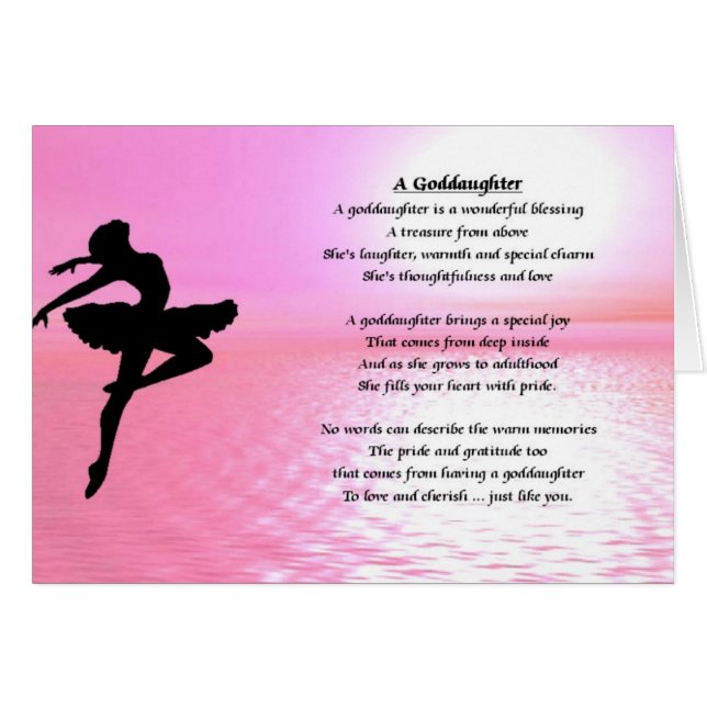 Ballerina Goddochter Poem (Voorkant Horizontaal)
