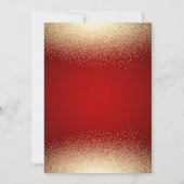 Ballerina, Gold Confetti Glitter Red Sweet 16 Kaart (Achterkant)