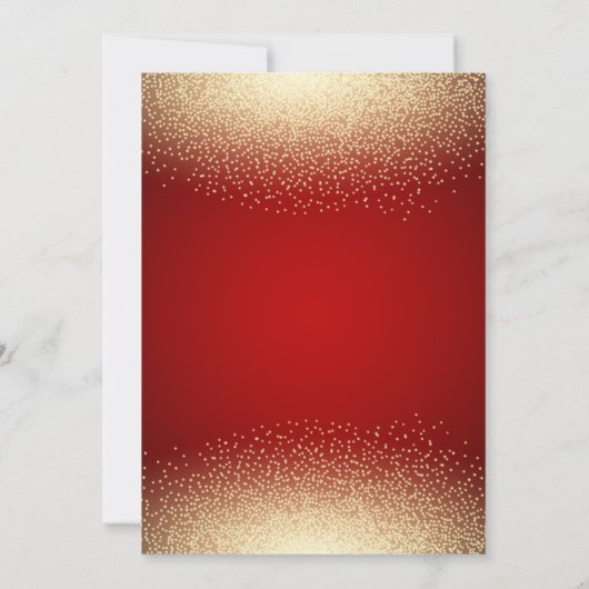 Ballerina, Gold Confetti Glitter Red Sweet 16 Kaart (Achterkant)