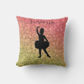 Ballerina gooit kussen met een gepersonaliseerde n (Voorkant)