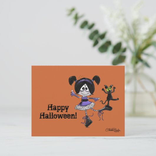 Ballerina Gothic Stijl Briefkaart (Staand voorkant)