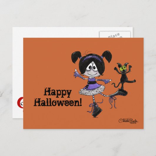 Ballerina Gothic Stijl Briefkaart (Voorkant / Achterkant)