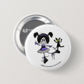 Ballerina Gothic Stijl Ronde Button 5,7 Cm (Voorkant /achterkant)