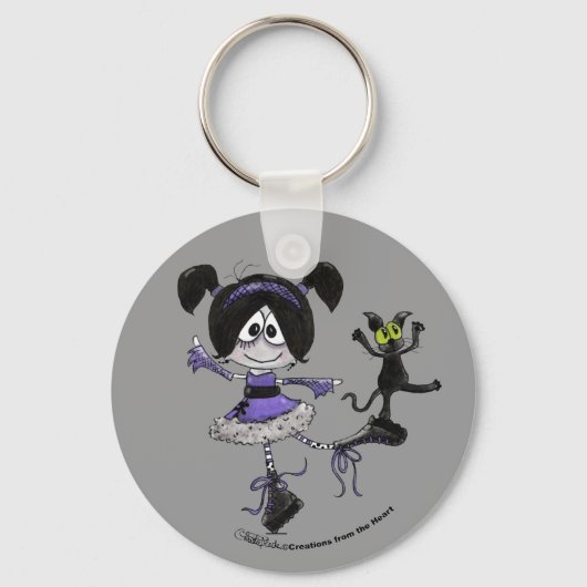 Ballerina Gothic Stijl Sleutelhanger (Voorkant)