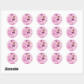 Ballerina graceful dansende sticker brunette/roze (Vel)