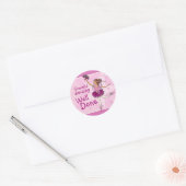 Ballerina graceful dansende sticker brunette/roze (Envelop)