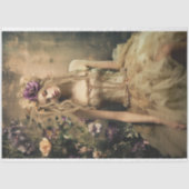 Ballerina Green, kolibrie & bloemportret Tissuepapier (Voorkant)