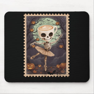Ballerina Halloween Cappuccina Postzegel T-shirt Muismat