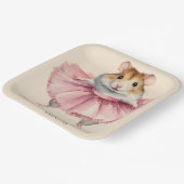 Ballerina Hamster Meisje Verjaardag Bedankt Papieren Bordje (Gebogen)
