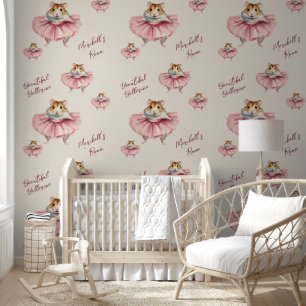 Ballerina hamster meisjes behang