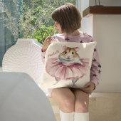 Ballerina Hamster Meisjes Gepersonaliseerd Kussen