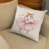 Ballerina Hamster Meisjes Gepersonaliseerd Kussen