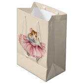 Ballerina Hamster Meisjes Gepersonaliseerde verjaa Medium Cadeauzakje (Voorkant Gekanteld)