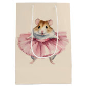 Ballerina Hamster Meisjes Gepersonaliseerde verjaa Medium Cadeauzakje (Achterkant)