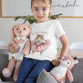 Ballerina Hamster Meisjes Gepersonaliseerde verjaa T-shirt