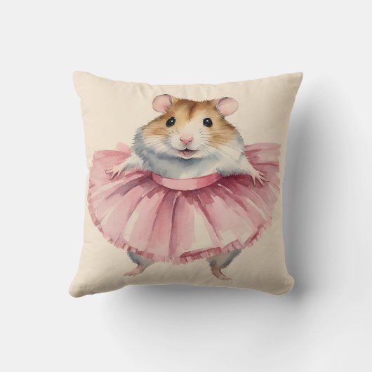 Ballerina hamster meisjes kussen (Achterkant)