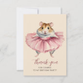Ballerina Hamster Meisjes Verjaardag Bedankt (Voorkant)