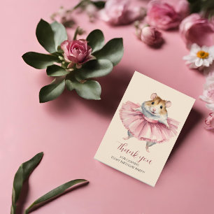 Ballerina Hamster Meisjes Verjaardag Bedankt