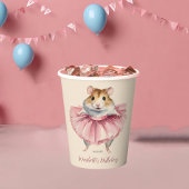 Ballerina Hamster Meisjes Verjaardag Dans Feest Papieren Bekers