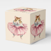 Ballerina Hamster Meisjes Verjaardag Favor Box Bedankdoosjes (Voorkant Zijde)