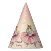 Ballerina hamster meisjes verjaardag feesthoedjes (Links)
