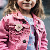 Ballerina Hamster Meisjes Verjaardag Gepersonalise Ronde Button 3,2 Cm