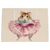 Ballerina hamster meisjes verjaardag groot cadeauzakje (Voorkant)