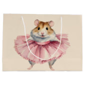 Ballerina hamster meisjes verjaardag groot cadeauzakje (Achterkant)