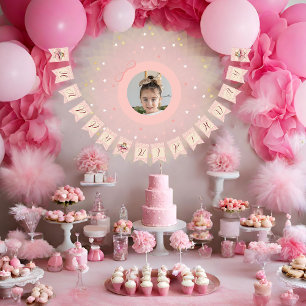 Ballerina hamster meisjes verjaardag vlaggetjes