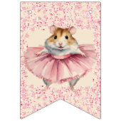 Ballerina hamster meisjes verjaardag vlaggetjes (Eerste vlag)