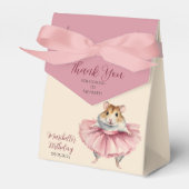 Ballerina Hamster Schattige Meisje Verjaardag Dank Bedankdoosjes (Voorkant Zijde)