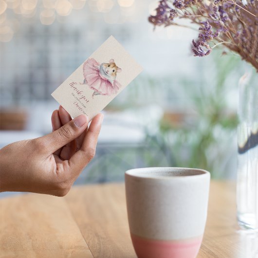 Ballerina Hamster Verjaardag Dans Feest Dank u Bedankkaart