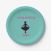 Ballerina Happy Birthday Party Paper Bord (Voorkant)