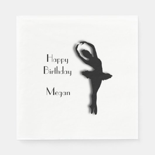 Ballerina Happy Birthday Servetten (Voorkant)