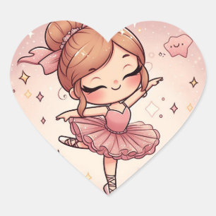 Ballerina Hart Sticker