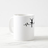 Ballerina Heartbeat Design Fun Classic Ballet Gift Koffiemok (Voorkant links)