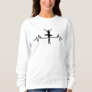 Ballerina Heartbeat Design Fun Classic Ballet Gift Trui