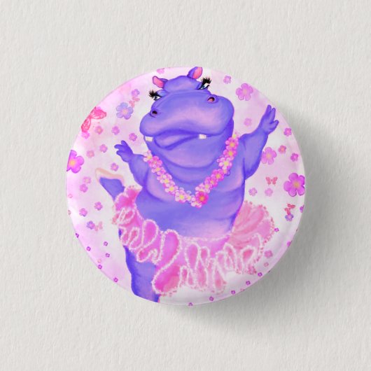 Ballerina Hippo Button (Voorkant)