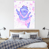 Ballerina Hippo Canvas print ballet danser (Insitu (Slaapkamer))