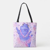 Ballerina Hippo Canvas tas Happy Ballet Dancer (Achterkant)