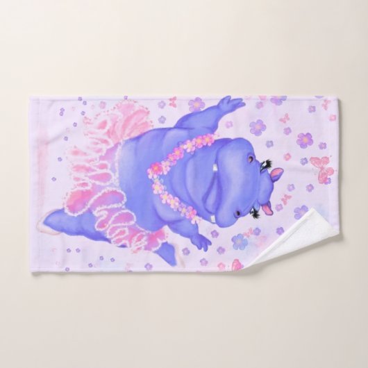 Ballerina Hippo Grappige Badhanddoeken Ballet Danc Bad Handdoek (Handdoek)