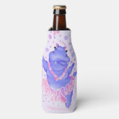 Ballerina Hippo Grappige Fles Cooler Happy Dancer (Fles Voorkant)