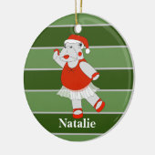 Ballerina Hippo Kerst Special Keramisch Ornament (Links)