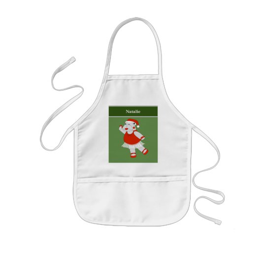 Ballerina Hippo - kerstman Kinder Schort (Voorkant)