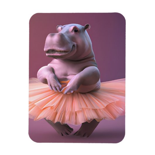 Ballerina Hippo Magneet (Verticaal)